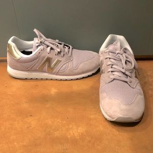 New Balance 520 Light Dusty Pink With Gold Logo